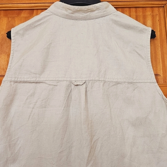 Jessica Sport Women's Button Front Sleeveless Midi Shirt Dress With Side Slits - Picture 12 of 15